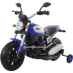 Детский мотоцикл T-7226 AIR WHEEL BLUE, надувные колеса, синий