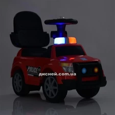 Детская каталка-толокар FD-6822-3 полиция, родительская ручка фото 71