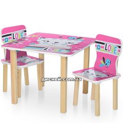 Детский столик 506-58-1 Кошка, со стульчиками
