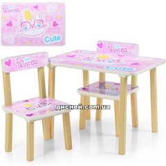 Детский столик 507-30 со стульчиками, Кошка