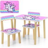 Детский столик 507-65 Единорог, со стульчиками