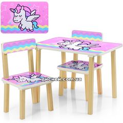 Купить Детский столик 507-65 Единорог, со стульчиками