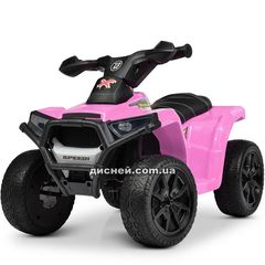 Детский квадроцикл M 4207 EL-8, мягкие колеса, розовый