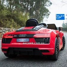 Детский электромобиль M 4190 EBLR-3 Audi, кожаное сиденье, красный фото 14
