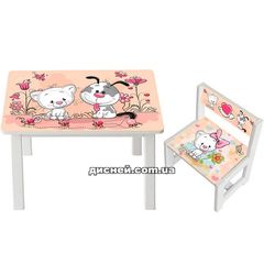 Купить Детский столик BSM1-10k, со стульчиком, котик