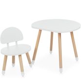 Детский столик M 4254 Mushroom white, со стульчиком, белый