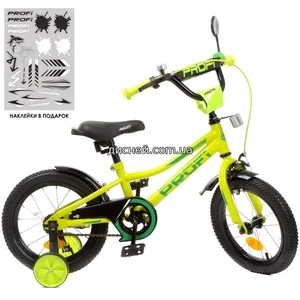Купить Детский велосипед PROF1 14д. Y14225 Prime, салатовый