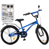 Детский велосипед PROF1 20д. Y20212, Zipper, сине-черный