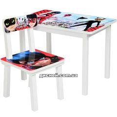 Купить Детский столик BSM2K-M01 со стульчиком, Леди Баг и Супер-Кот