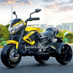Купить Детский мотоцикл M 4152 EL-6, кожаное сиденье, желтый