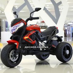 Купить Детский мотоцикл M 4152 EL-3, кожаное сиденье, красный