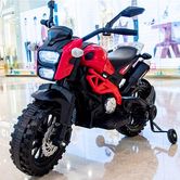 Детский мотоцикл M 4267 EL-3, мягкие колеса, красный