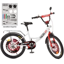 Детский велосипед PROF1 20д. XD2045, Original boy, бело-красный - Дитячий велосипед PROF1 20д. XD2045