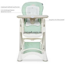 Стульчик для кормления ME 1066 Mint OSCAR, мятный фото 14