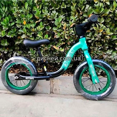 Детский беговел 12д. W1203 A-2 PROFI KIDS, надувные колеса, голубо-черный