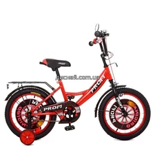 Детский велосипед PROF1 14д. XD1446 Original boy, красно-черный фото 14