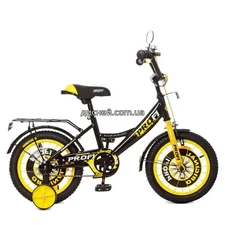 Детский велосипед PROF1 16д. XD1643, Original boy, черно-желтый фото 14
