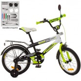 Велосипед детский PROF1 16д. SY1654, Inspirer, черно-бело-салатовый