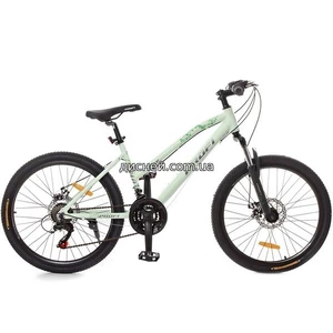 Спортивный велосипед 24д. G24AIRY A24.1, бело-зеленый