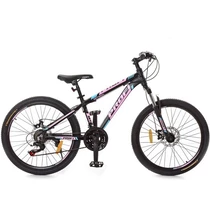 Спортивный велосипед 24д. G24OPTIMAL A24.2, черно-розовый