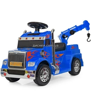 Купить Детский электромобиль ZPV 118 BR-4 кран, пульт управления, синий