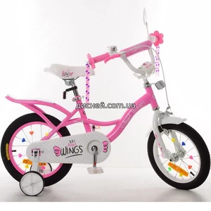 Купить Велосипед детский PROF1 16д. SY16191, Angel Wings, розовый