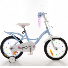 Купить Велосипед детский PROF1 16д. SY16196, Angel Wings, голубой