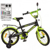 Велосипед детский PROF1 16д. SY1651, Inspirer, черно-салатовый