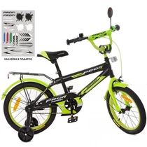 Велосипед детский PROF1 16д. SY1651, Inspirer, черно-салатовый