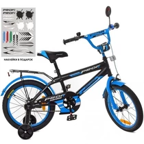 Велосипед детский PROF1 16д. SY1653, Inspirer, черно-синий