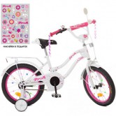 Велосипед детский PROF1 16д. XD1694 Star, бело-малиновый