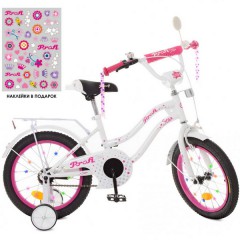 Купить Велосипед детский PROF1 18д. XD1894, Star, бело-малиновый