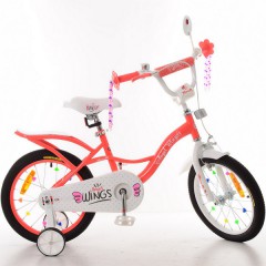 Купить Детский велосипед PROF1 18д. SY18195, Angel Wings, коралловый