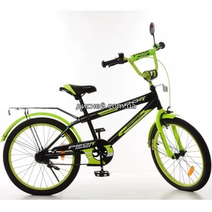 Велосипед детский PROF1 20д. SY2051, Inspirer, черно-салатовый