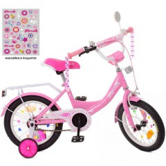 Велосипед детский PROF1 14д. XD1411, Princess, розовый