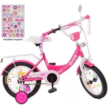 Велосипед детский PROF1 14д. XD1413, Princess, малиновый