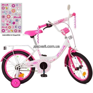 Велосипед детский PROF1 18д. XD1814 Princess, бело-малиновый