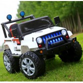 Детский электромобиль T-7843 EVA WHITE Jeep, белый