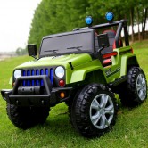 Детский электромобиль T-7843 EVA GREEN Jeep, зеленый