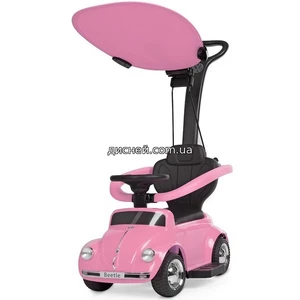 Детский электромобиль-толокар JQ 618 L-8, мягкое сиденье, розовый