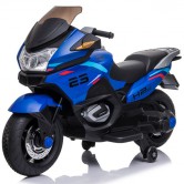 Детский мотоцикл M 4272 EL-4, кожаное сиденье, синий