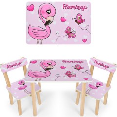 Детский столик 501-71, со стульчиками, Фламинго