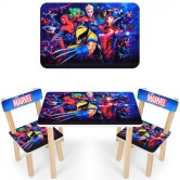 Детский столик 501-78, со стульчиками, супергерои