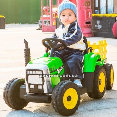 Купить Детский электромобиль XMX 611 EVA GREEN трактор, зеленый
