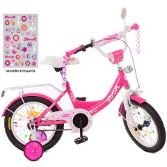 Купить Велосипед детский PROF1 12д. XD1213, Princess, малиновый