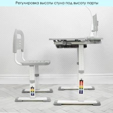 Детская парта M 4428-11, со стульчиком, серая купить