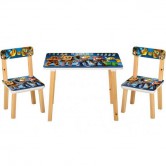 Детский столик 501-95 со стульчиками, роботы