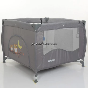 Детский манеж ME 1030 ARENA Gray Len, серый