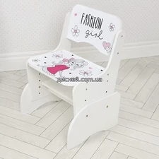 Детская парта W 2071-99-1 со стульчиком, Fashion girl , белая фото 37