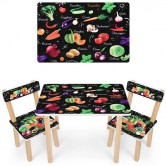 Детский столик 501-112(EN) со стульчиками, овощи